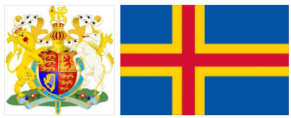 Aland flag and coat of arms