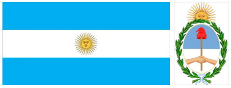 Argentina flag and coat of arms
