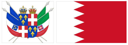 Bahrain flag and coat of arms