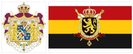 Belgium flag and coat of arms