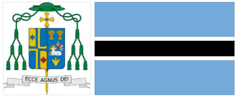 Botswana flag and coat of arms