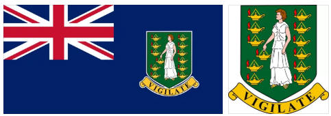 British Virgin Islands flag and coat of arms