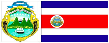 Costa Rica flag and coat of arms