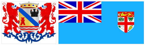 Fiji flag and coat of arms