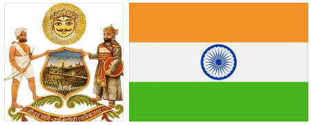 India flag and coat of arms