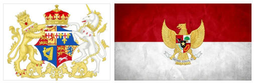 Indonesia flag and coat of arms