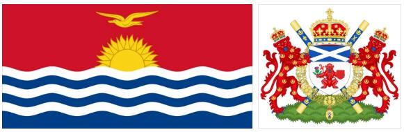 Kiribati flag and coat of arms