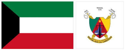 Kuwait flag and coat of arms