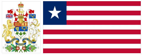 Liberia flag and coat of arms