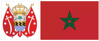 Morocco flag and coat of arms