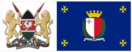 Nauru flag and coat of arms
