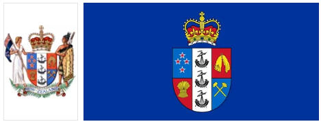 New Zealand flag and coat of arms