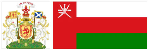 Oman flag and coat of arms