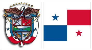 Panama flag and coat of arms