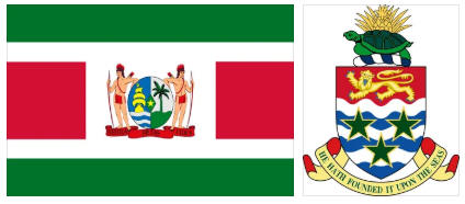 Suriname flag and coat of arms