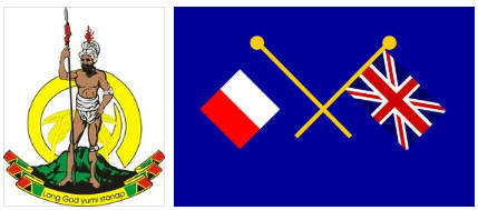 Vanuatu flag and coat of arms