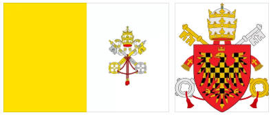 Vatican City flag and coat of arms
