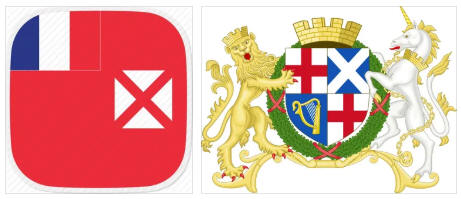 Wallis and Futuna flag and coat of arms