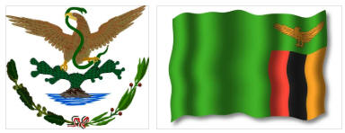 Zambia flag and coat of arms