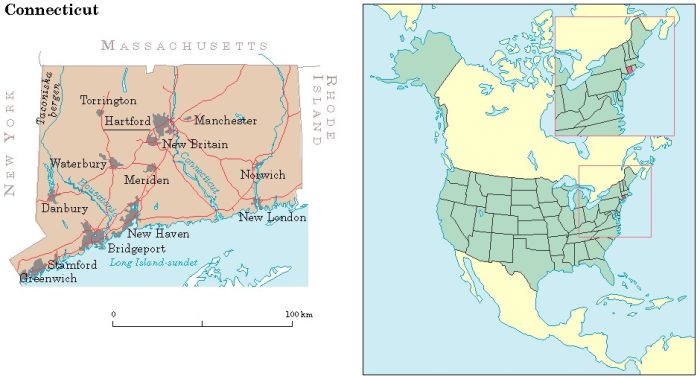 Connecticut Location Map
