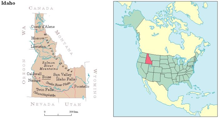 Idaho Location Map