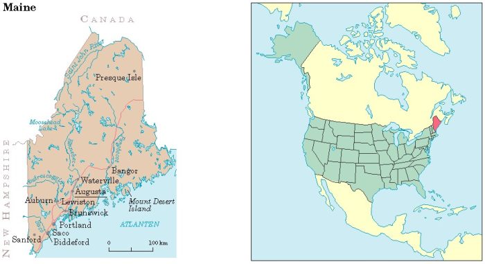 Maine Location Map