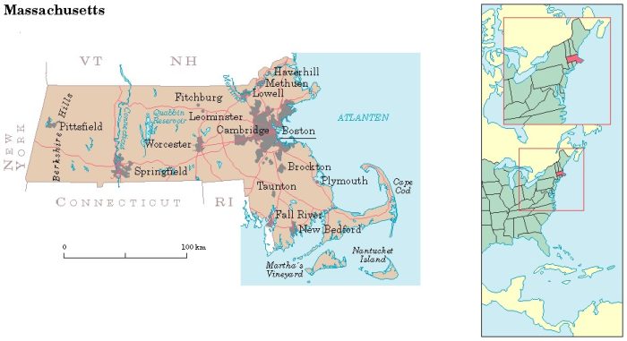 Massachusetts Location Map